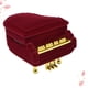 thumbnail image 2 of Caja creativa de franela para guardar anillos y aretes, con forma de piano, color rojo, 2 of 5