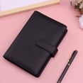 thumbnail image 1 of Huayishang A5 Cover With Buckle Closure 6 Ring A5 PU Leather Personal Notebook For Organizing Planner Pages Photo Card Sleeves Multi Functional Card Co, 1 of 4