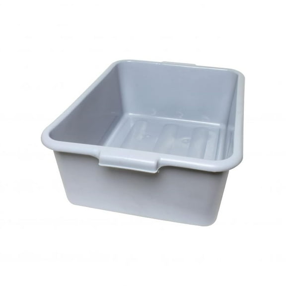 TrueCraftware- 20-1/2" x 15-1/2" x 7" Utility Kitchen Bus Box/Tub/Bin with Handles Gray Color- Heavy Duty Plastic Restaurant Tub/Dish Washing Box Wash Basin Tub for Kitchen Home Restaurants