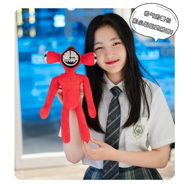 Black Cat Siren Head Plush Toy Street Light Clock Siren Head 37cm