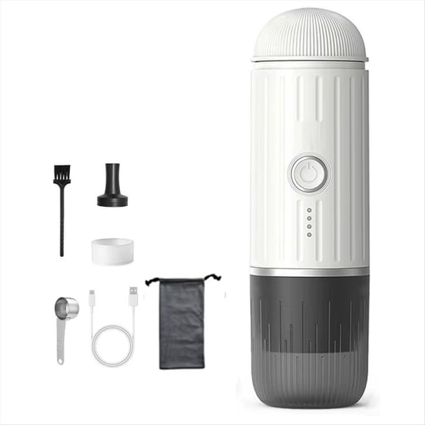 Máquina de Café Espresso Portátil, Cafetera Eléctrica Inalámbrica Compatible con Cápsulas y Café Molido, Ideal para Uso en Viajes