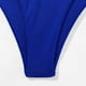 thumbnail image 3 of Traje de baño de dos piezas con tanga para mujer, color sólido, conjunto de bikini con tiras y cuello halter rojo, 3 of 8