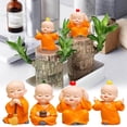 thumbnail image 2 of JoyMoreHome Buddha Statues Little Monk Figurines for DIY Zen Garden Car Dashboard Office Tabletop Shelf Home Decoration, 2 of 6