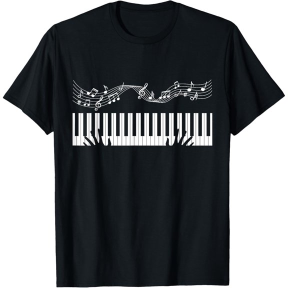 Pianist Gift Music Notes Piano T-Shirt mens t shirt,black,women,funny,misfits,men,journey