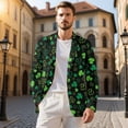 thumbnail image 3 of Uorisanigo Men's Casual Blazer Jackets Breathable Sports Jackets Casual Sport Coat Jacket Knit Suit Jacket Mens St Patrick Day Outfits, Saint Patricks Shamrock, Size 5XL, 3 of 6