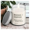 thumbnail image 2 of BOOKS AND COFFEE Book Lovers' Candle | Book Scented Candle | Vegan + Cruelty-Free + Phthalte-Free, 2 of 4