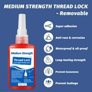 100ml Thread Lock, Medium Strength Locktight Threadlock, Threadlocker Lock & Seal Nuts, Bolts, Stable and Anti-Rust