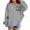 Z319 Grey, variant on Little Girls Helloween T Shirt Tiny Ghost Graphic Long Sleeve Hooded Autumn Daily Tees Girls Casual Hoodies Size 6-7 Years Grey