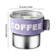 thumbnail image 3 of Taza de café - 400ML de acero inoxidable, aislada, a prueba de fugas, con funda elástica - para bebidas de viaje en el coche y la oficina, 3 of 8