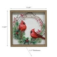 thumbnail image 2 of Glass Wall Art Double Cardinal, 2 of 4