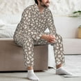 thumbnail image 7 of Yiaed Cute Rabbit Print Men’s Pajamas Set - Long Sleeve Button Down Sleep Shirt and Pajama Bottoms Sleepwear Set Mens Pjs Sets Men's Pajama Bottoms-XX-Large, 7 of 7