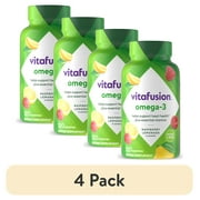 (4 pack) vitafusion Omega-3 Gummy Vitamins, Berry Lemonade Flavor Heart Health Vitamins(1), 120 Count