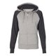 thumbnail image 1 of J America Ladies' Glitter French Terry Contrast Full-Zip Hood XL Oxford/Black J América 8868, 1 of 1