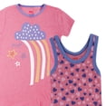 thumbnail image 2 of Set de Pijama 3 Piezas en Algodón Hipoalergénico, Camisón Manga Corta, Camiseta y Short Baby Creysi Rosa 14 Años, 2 of 3