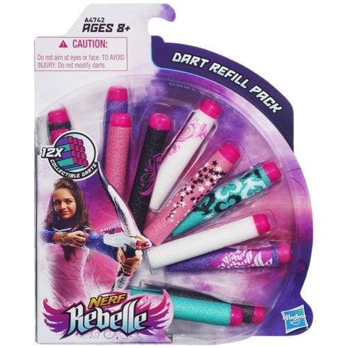 Nerf Rebelle 12 Darts Girls Nerf Gun Bullets Refill Ammo Dart Pack 
