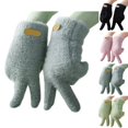 thumbnail image 2 of Touchscreen Gloves Solid Color Thick Non-slip Unisex Winter Gloves Warm Gloves, 2 of 10