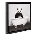 thumbnail image 4 of DesignOvation Panda in the Tub 14" x 14" Framed Canvas Wall Art Print by Amy Peterson, 4 of 7