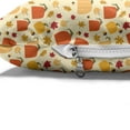 thumbnail image 4 of Autumn Pet Bed, Pumpkin Season Warm Tones Maple Leafs Seasonal Ornaments Print Illustration, Resistant Pad for Dogs and Cats Cushion with Removable Cover, 24" x 39", Pale Orange Cream, by Ambesonne, 4 of 4