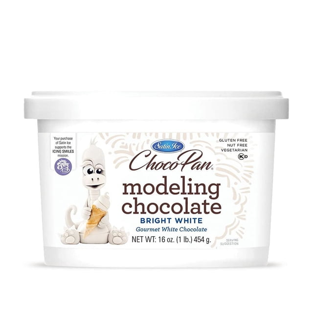 Molde de chocolate satinado para chocolate para chocolate, color blanco brillante, 454 g