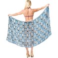 thumbnail image 3 of HAPPY BAY Women's Bikini Sarong Swimwear Swim Cover up Skirt Bathing suit Summer Wraps Swimsuit Beach Wrap Coverups for Women Beachwear One Size Blue_I733, 3 of 5