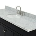 thumbnail image 4 of Ariel Hamlet 67 Inch Single Oval Sink Vanity With Carrara White Marble Countertop W/ 1.5 Edge In Black, 4 of 11