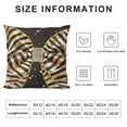 thumbnail image 5 of Qinduosi Gold Print Cushion Cover for Patio Tent Balcony,Wild Zebra Skin Print Retro Leopard Print Outdoor Pillow Cover White, 5 of 5