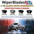 thumbnail image 2 of 2020 Ford F150 F-150 Beam Wiper Blades Wipers w/2yr Warranty (Set of 2) (WiperBladesUSA), 2 of 5