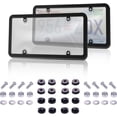 thumbnail image 1 of 2 Pack Couvercle de Plaque d'Immatriculation, Résistance aux Intempéries, Protecteur de Plaque d'Immatriculation Incassable avec Design Transparent, s'Adapte à Toutes les Plaques d'Immatriculation Standard 6x12 Pouces avec Vis et Capuchons, 1 of 13