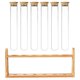 thumbnail image 4 of Coffee Bean Storage Tube Set With Wooden Display Stand For Coffee Lovers Modern Design Transparent Glass Airtight Lids 1 Set, 4 of 5