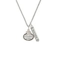 thumbnail image 2 of Delight Jewelry Keep Calm Grandma is Here Silvertone Best Friends Forever Bar Charm Necklace, 23", 2 of 4