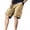 Khaki, variant on TNOBHG Men Elastic Waist Shorts Men's Knee Length Cargo Shorts with Elastic Waistband Multiple Pockets Soft Breathable Quick-drying Casual Shorts