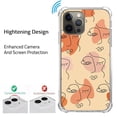 thumbnail image 4 of Line Art Face Case Compatible with iPhone 12 Pro Max,Unique Art Design TPU Shock-proof Full Cover, 4 of 6