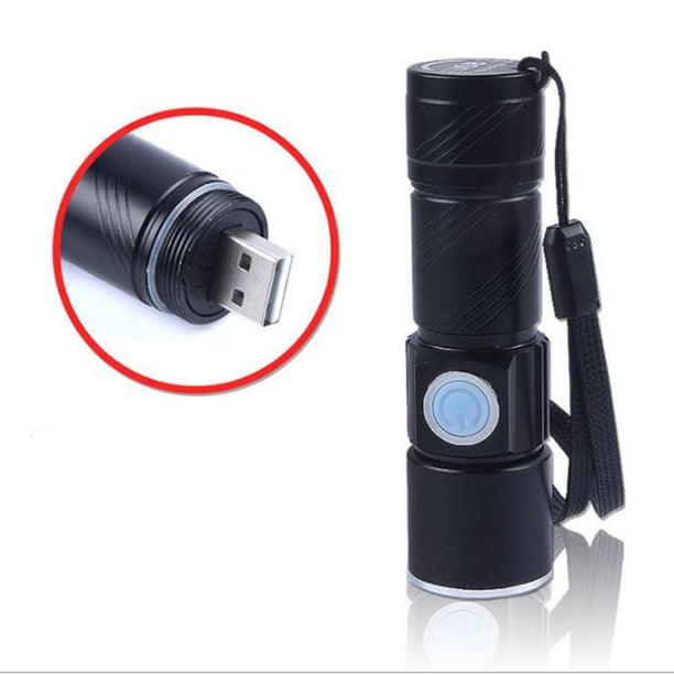 Mini Linternas Portable USB Cortacéspedes herramientas eléctricas para exteriores Ferretería negro shamjiam Linterna recargable USB