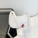 thumbnail image 2 of Versión coreana de la bolsa de tela literaria, simple, informal, de pana, de un solo hombro, para mujer, de color sólido, mini bolsa de mensajero, bolsa de lona de mano, blanca, 2 of 2