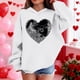 thumbnail image 4 of Sudadera con capucha y estampado de corazón de San Valentín, sudadera de manga larga para niños y niñas, chaqueta para niñas de talla mediana y grande., 4 of 7
