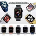 thumbnail image 4 of For Apple Watch Band 42/44/45mm or 38/40/41mm, Stainless Steel Strap For Applefor Apple Watch Series SE 7 6 5 4 3 2 1, 4 of 11
