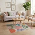 thumbnail image 3 of ODIKA 4'x6' Pastel Multicolor Evening Terrace Vibes Washable Area Rug Abstract Shapes with Playful Modern Design Stain Resistant, Low Pile, Easy Care for Dorm Room, Small Living, 3 of 7