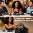 thumbnail image 4 of 175 Pcs Black and Gold Paper Plates and Napkins Set for 25 Guests, Disposable Party Supplies with Gold Polka Dots Compostable Dinnerware for Birthday, Graduation, Father's day or Daily Use, 4 of 8