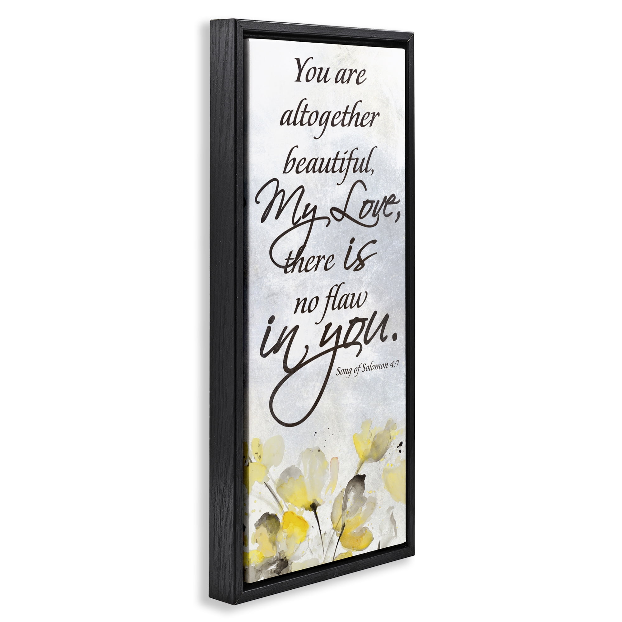 Stupell Industries There Is No Flaw In You Black Framed Floater Canvas Wall Art, design by Lanie Loreth