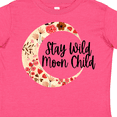 thumbnail image 4 of Inktastic Baby Stay Wild Moon Child Crescent Moon with Flowers Girls Toddler T-Shirt, 4 of 5