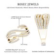 thumbnail image 6 of Rosec Jewels Lab Created Diamond Wedding Band for Women - Statement Infinity Ring - EF-VS Quality, 18K Yellow Gold, US 9.00, 6 of 7