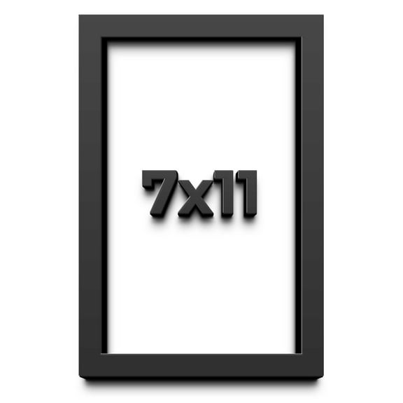 7x11 Shadow Box Frame Black | 1 inches Deep Real Wood Contemporary Shadowbox Display Frame | UV