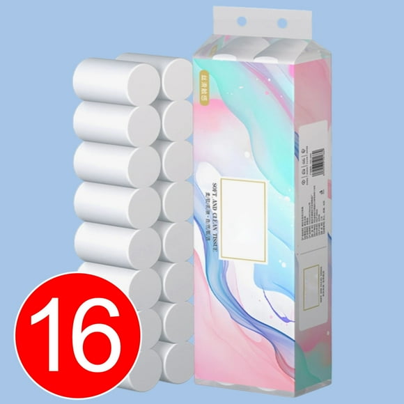 Deals of The Day Clearance! 16 Rolls of 4-Layer Toilet Paper, Soft Kitchen Paper, Wooden Paddle Hand Towels, Affordable Bulk Packaging for Household and Family Use