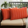thumbnail image 4 of Sunbrella Caldwell II Orange Dotted Stripes Indoor/ Outdoor 13 x 20-inch Corded Pillow Set 14 in L x 24 in W, 4 of 5