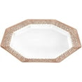 thumbnail image 3 of EcoQuality 9.25 Inches Rose Gold Plastic Dinner Plate Octagon Design – Elegant Disposable Dinnerware for Weddings, Parties, and Events – Durable, Stylish, and Reusable Tableware (30), 3 of 3
