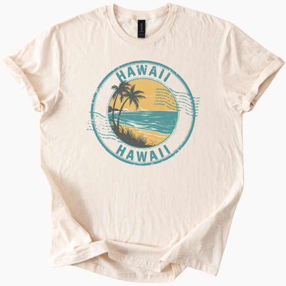 Hawaii Beach Palm Tree Ocean Summer Surf Coastal T-Shirt