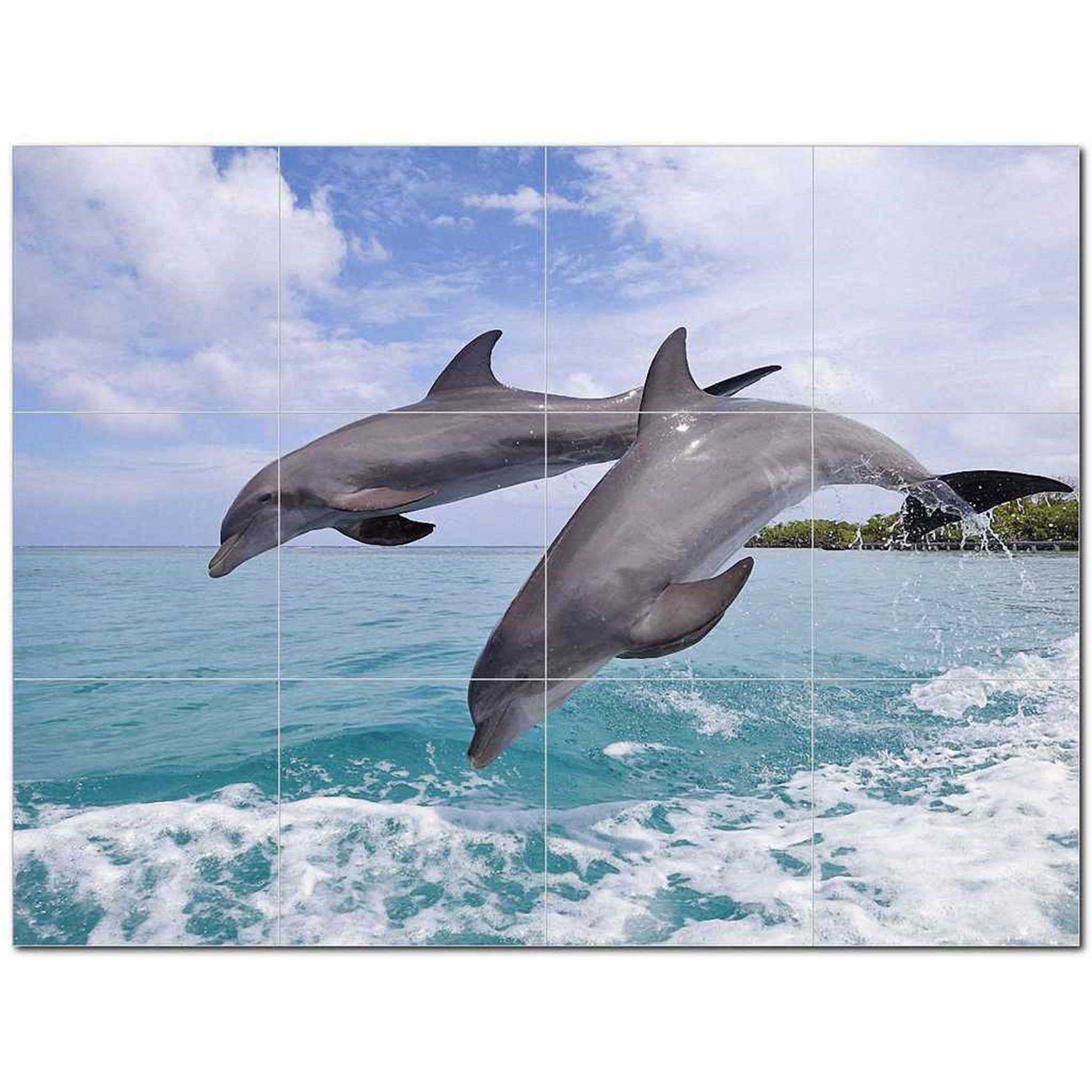 Dolphin Ceramic Tile Mural Kitchen Backsplash Bathroom Shower 402796 ...