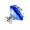 thumbnail image 3 of Unique Bargains Pull Knob, 30mm Dia Aluminum Alloy Crystal Glass Furniture Pulls Drawer Knobs Blue Silver Tone 2Pcs, 3 of 5