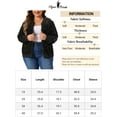 thumbnail image 6 of Agnes Orinda Women's Plus Size Sequin Jacket Sparkle Long Sleeve Front Zip Bomber Jackets 1X Black, 6 of 6