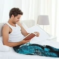 thumbnail image 5 of Salouo Blue Full Moon Wolf Print Pajama Pants for Men, Lounge Pants Elastic Waistband Casual Men's sleepwear Loungewear Sleep Pajama Pant -X-Large, 5 of 7